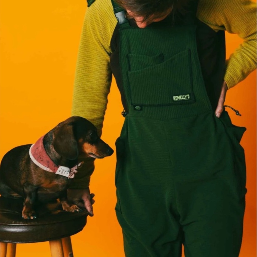 RARE Melanzana x Atrevete Overalls Green Unisex